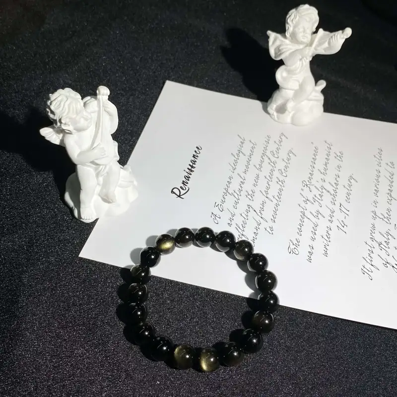 Qiong Yu Obsidian Bracelets Unisex-7