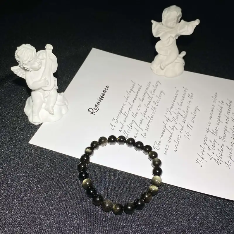 Qiong Yu Obsidian Bracelets Unisex-3