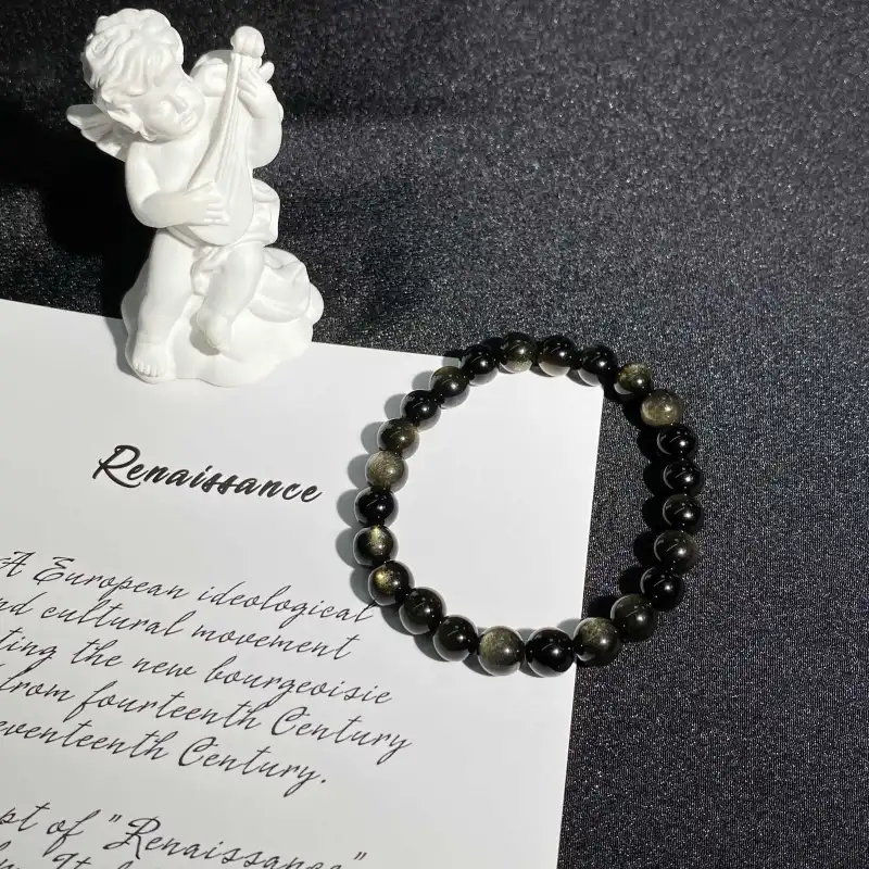 Qiong Yu Obsidian Bracelets Unisex-2