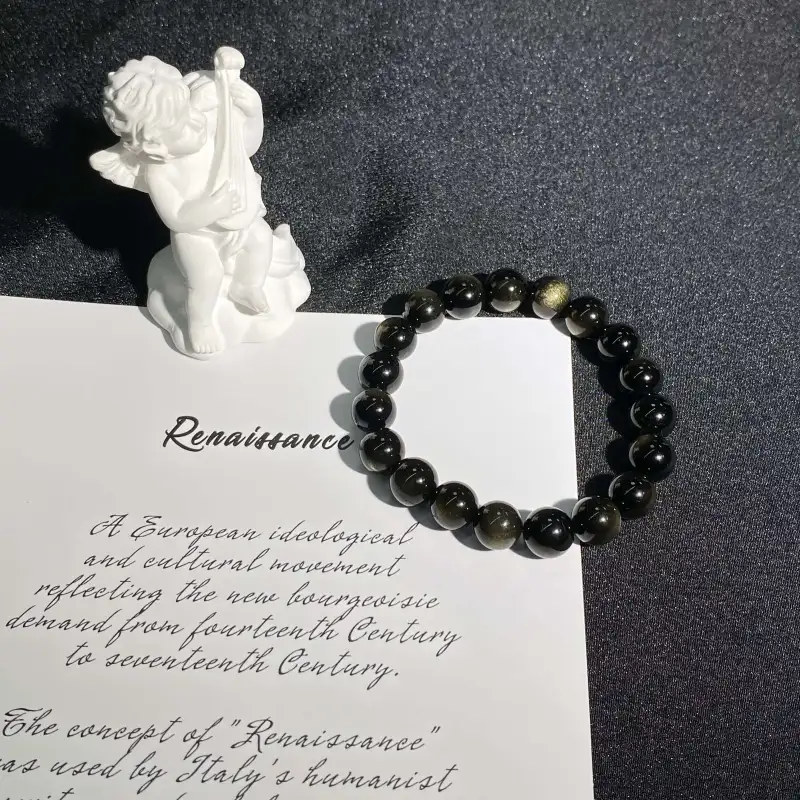 Qiong Yu Obsidian Bracelets Unisex-8