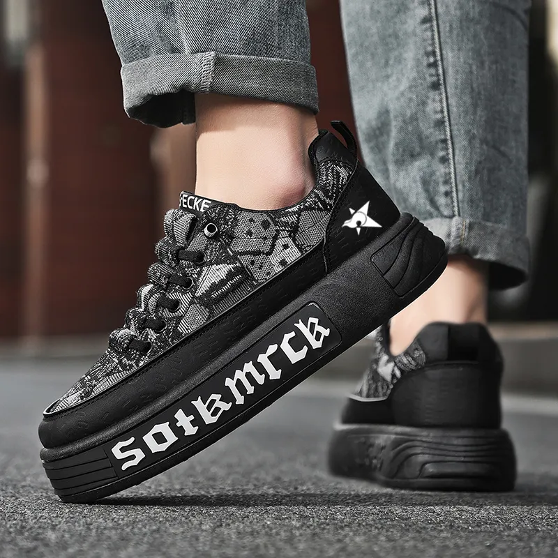 Bookish Star Slip Resistant And Breathable Low Top Skateboard Shoes Men's-2