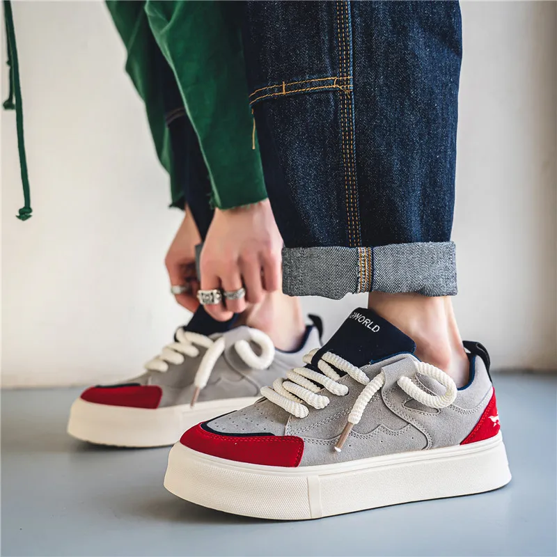 Bookish Star Anti Slip Wear Resistant Low Top Skateboard Shoes Men's-9