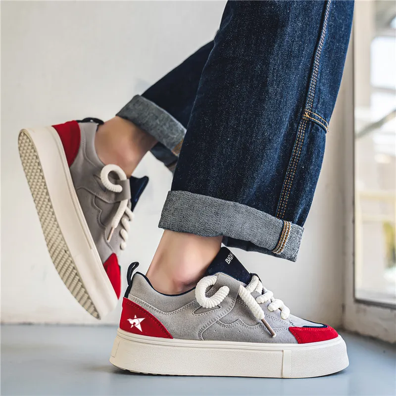 Bookish Star Anti Slip Wear Resistant Low Top Skateboard Shoes Men's-8