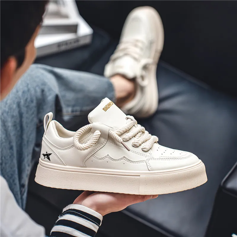 Bookish Star Anti Slip Wear Resistant Low Top Skateboard Shoes Men's-4