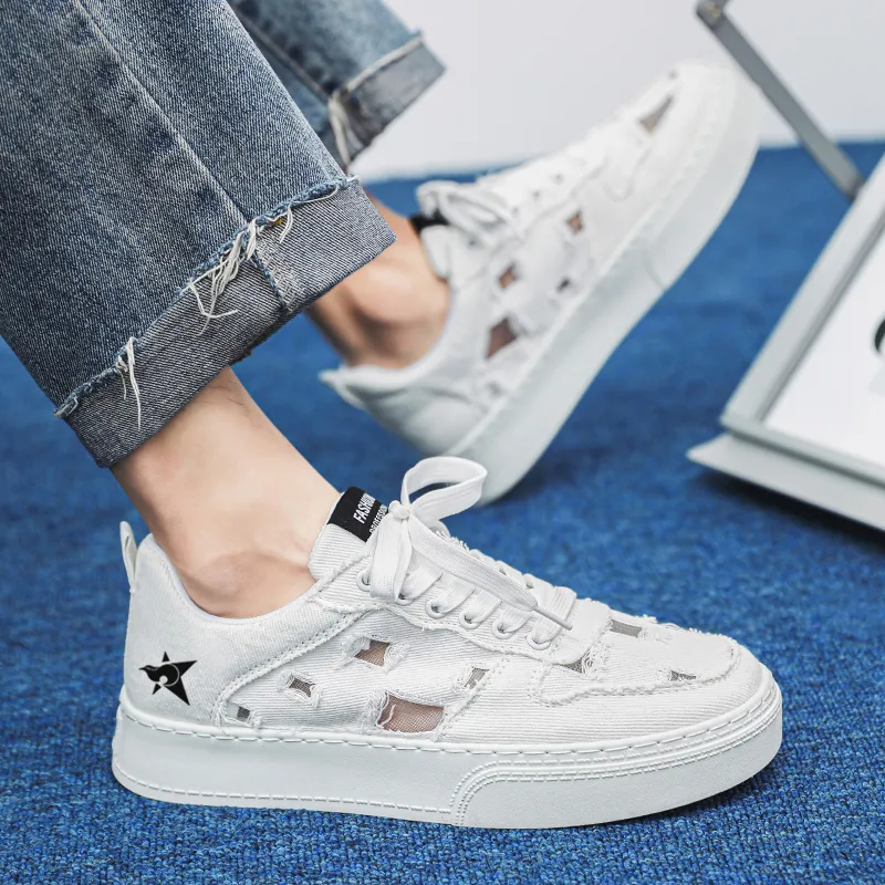 Bookish Star Anti Slip Wear Resistant Low Top Skateboard Shoes Men's-9