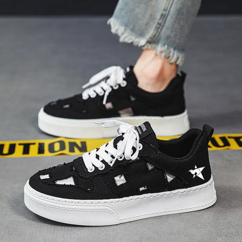 Bookish Star Anti Slip Wear Resistant Low Top Skateboard Shoes Men's-4