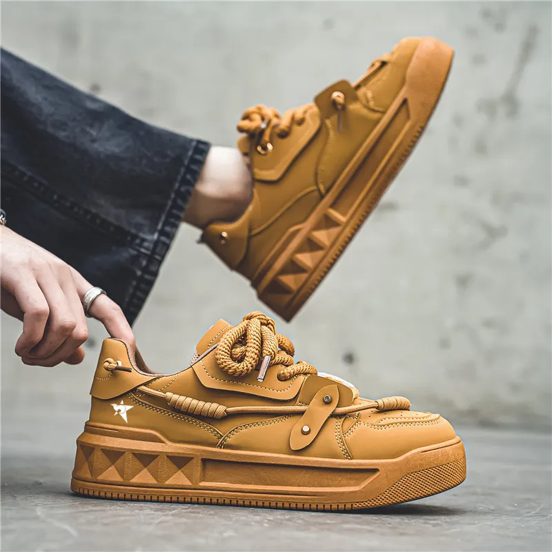 Bookish Star Anti Slip Wear Resistant Low Top Skateboard Shoes Men's-6