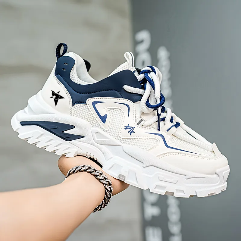 Bookish Star Anti Slip Wear Resistant Low Top Chunky Sneakers Men's-8