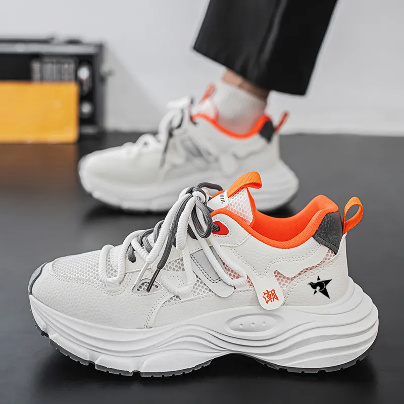 Bookish Star Anti Slip Wear Resistant Low Top Chunky Sneakers Men's-4