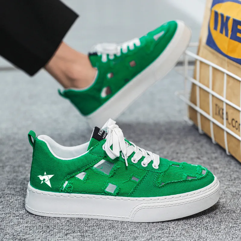 Bookish Star Anti Slip Wear Resistant Low Top Skateboard Shoes Men's-11