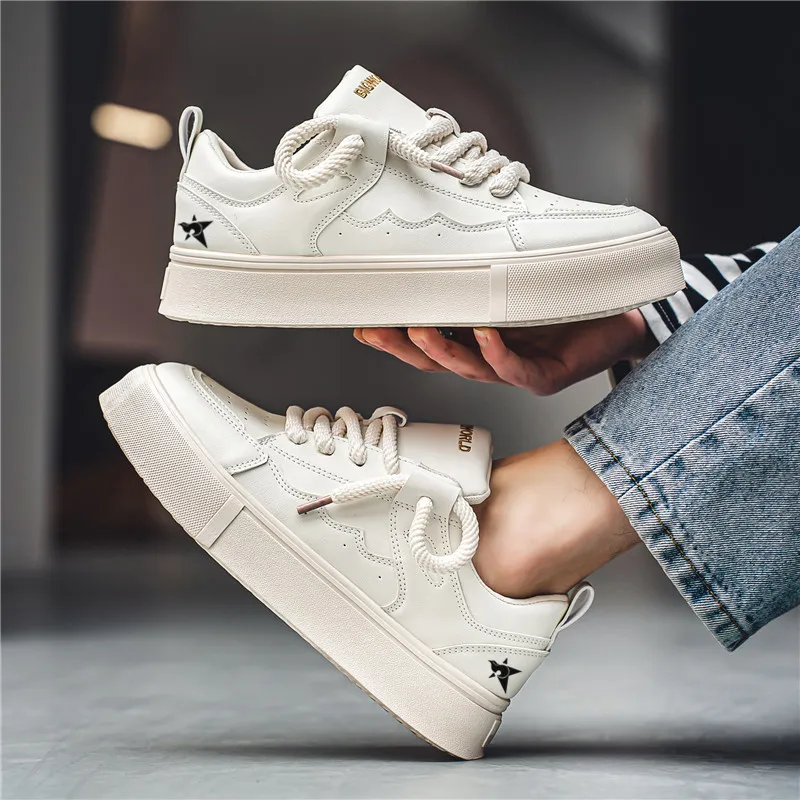 Bookish Star Anti Slip Wear Resistant Low Top Skateboard Shoes Men's-1