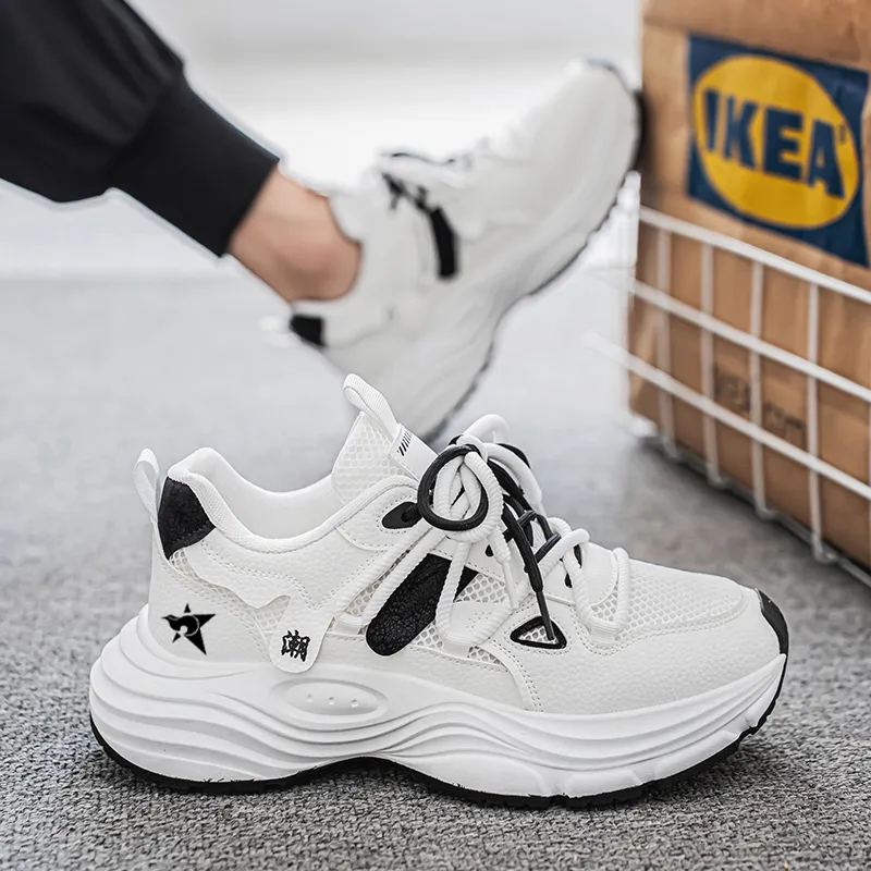 Bookish Star Anti Slip Wear Resistant Low Top Chunky Sneakers Men's-12