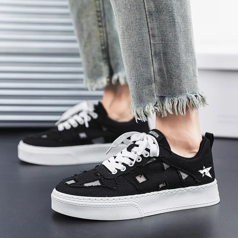 Bookish Star Anti Slip Wear Resistant Low Top Skateboard Shoes Men's-3