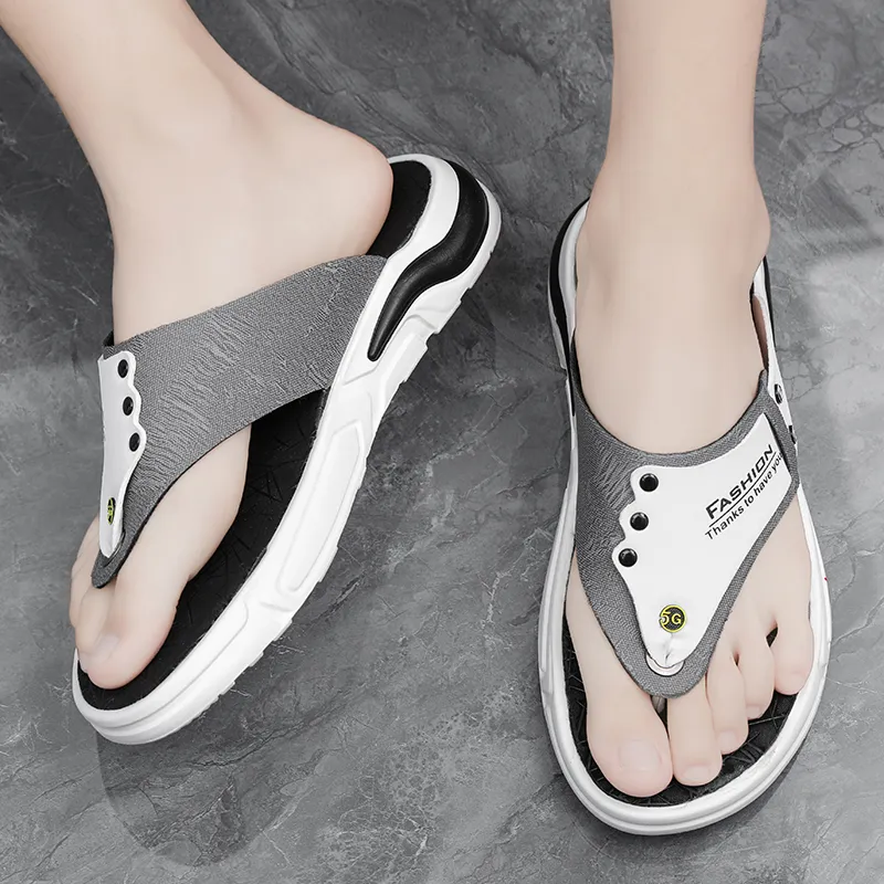 Bookish Star Rubber Sole Odor Resistant Abrasion Resistant Slip Resistant Flip Flops Men's-9