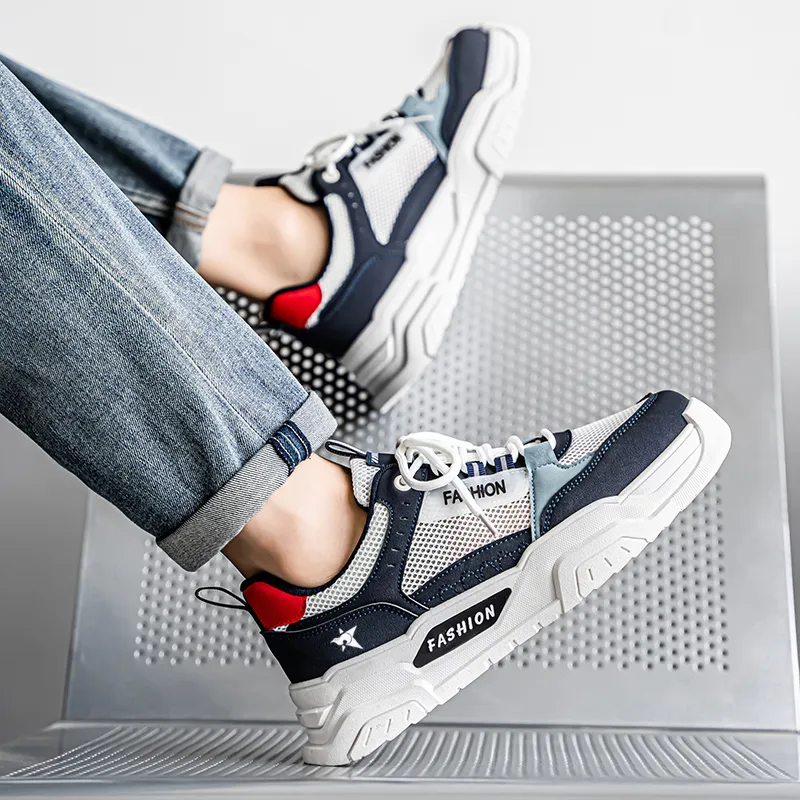 Bookish Star Anti Slip Wear Resistant Low Top Skateboard Shoes Men's-4