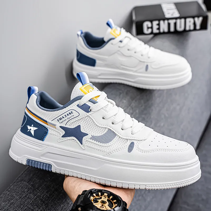 Bookish Star Anti Slip Wear Resistant Low Top Skateboard Shoes Men's-7