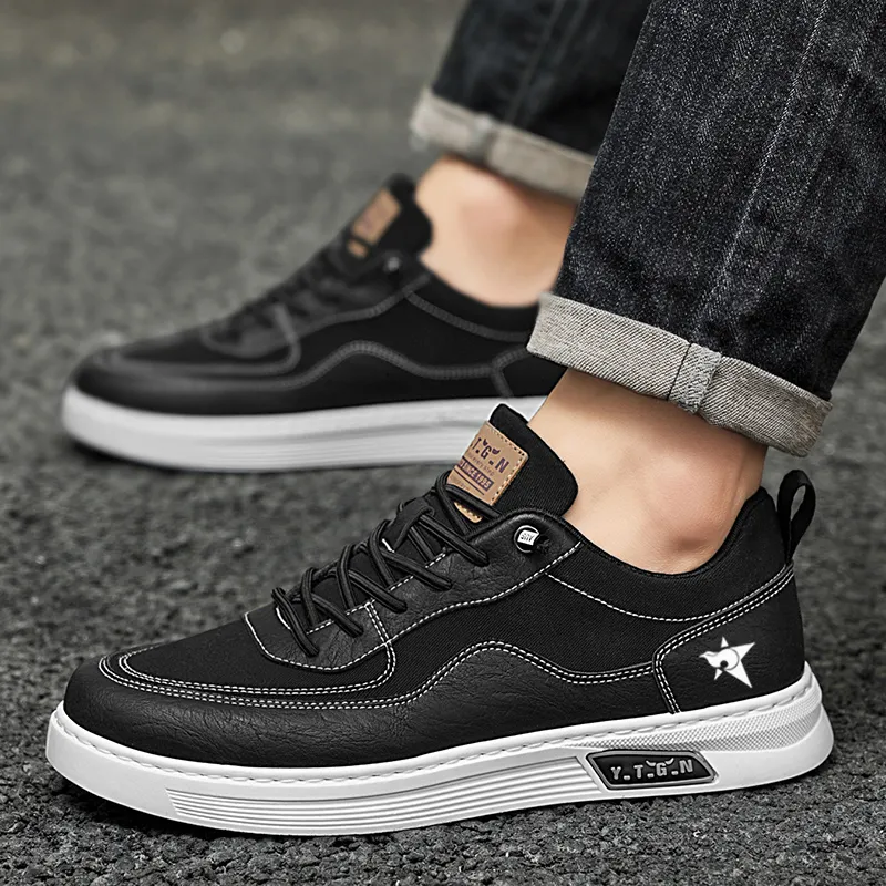 Bookish Star Anti Slip Wear Resistant Low Top Skateboard Shoes Men's-7