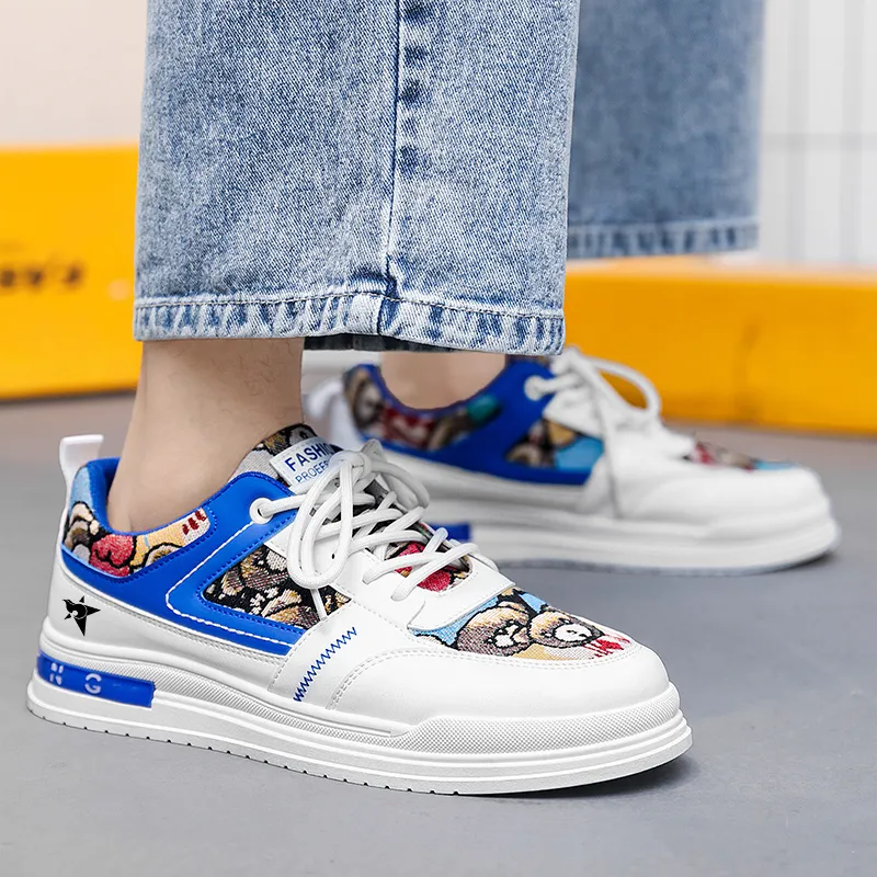 Bookish Star Anti Slip Wear Resistant Low Top Skateboard Shoes Men's-9