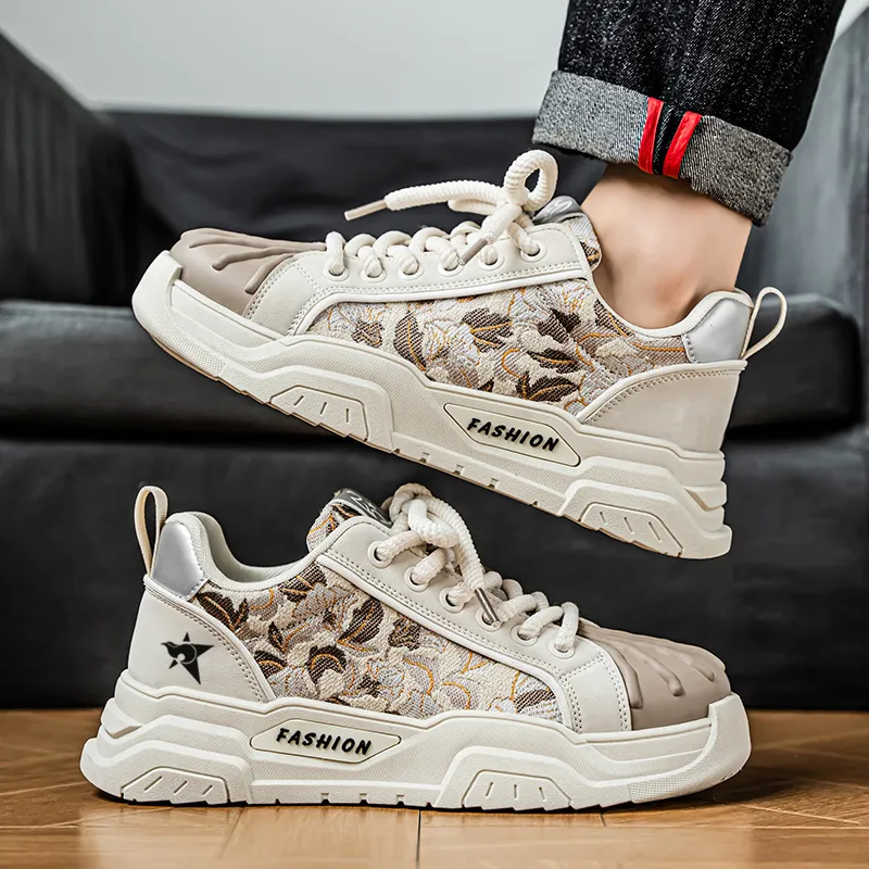 Bookish Star Anti Slip Wear Resistant Low Top Skateboard Shoes Men's-14