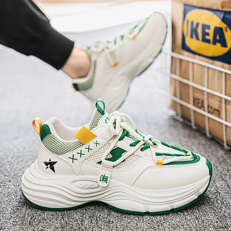 Bookish Star Anti Slip Wear Resistant Low Top Chunky Sneakers Men's-8