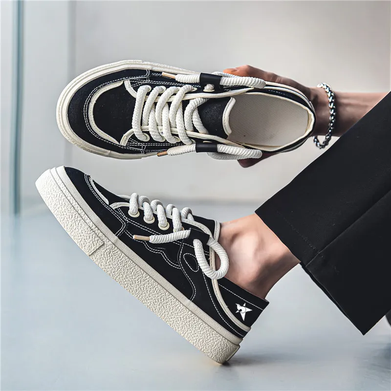 Bookish Star Anti Slip Wear Resistant Low Top Skateboard Shoes Men's-3