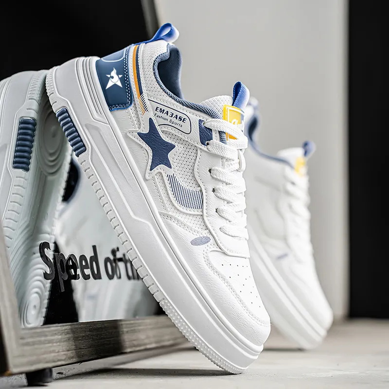 Bookish Star Anti Slip Wear Resistant Low Top Skateboard Shoes Men's-6