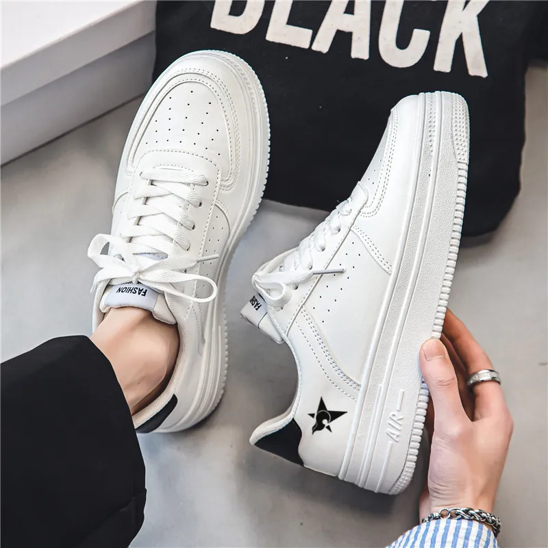 Bookish Star Anti Slip Wear Resistant Low Top Skateboard Shoes Men's-7