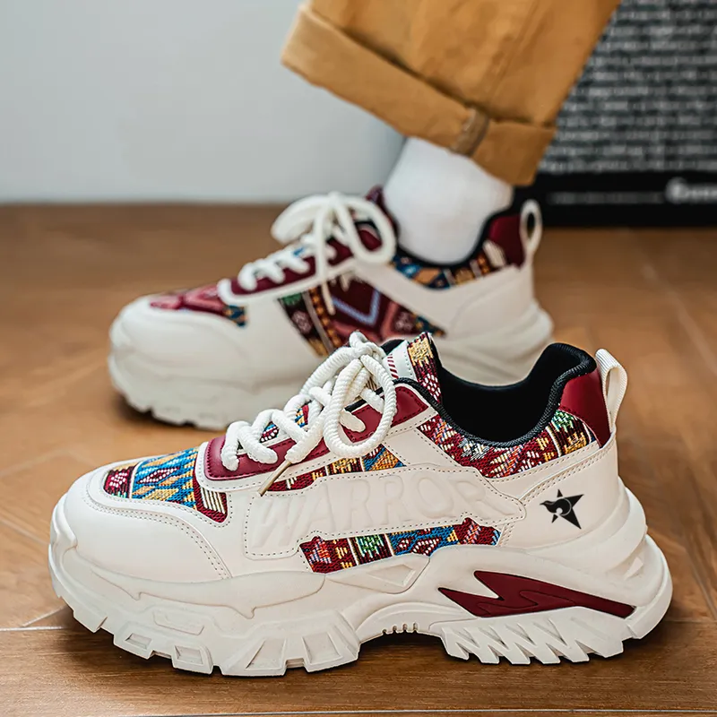 Bookish Star Cushioning, Wear Resistant Low Top Chunky Sneakers Men's-1