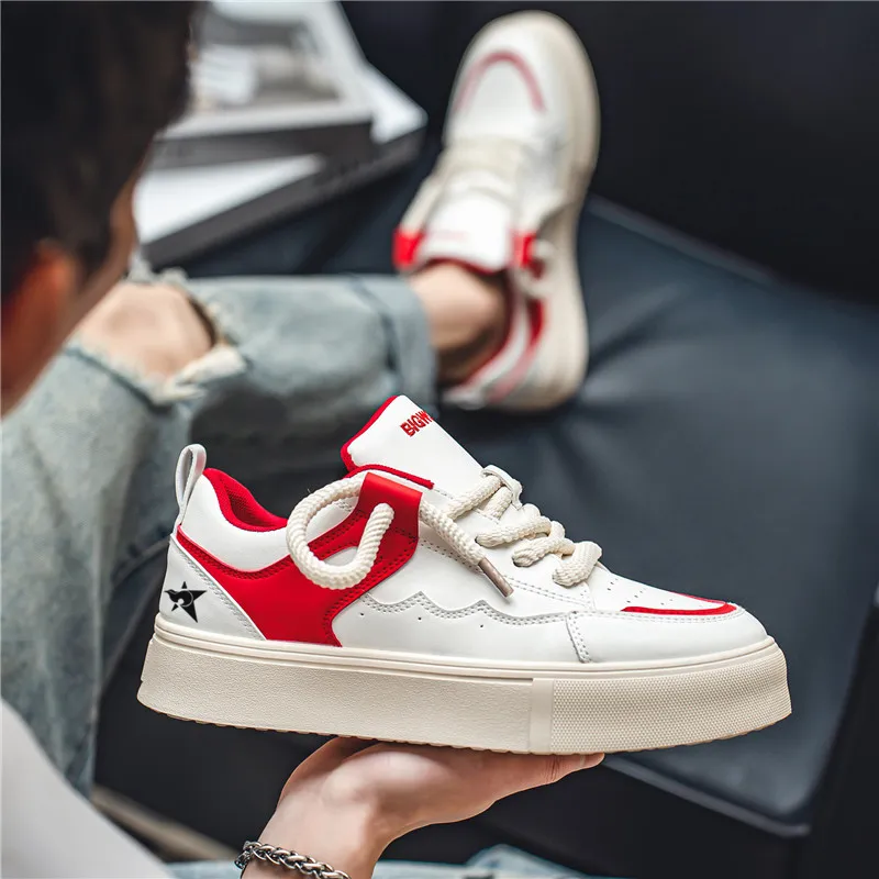 Bookish Star Anti Slip Wear Resistant Low Top Skateboard Shoes Men's-14