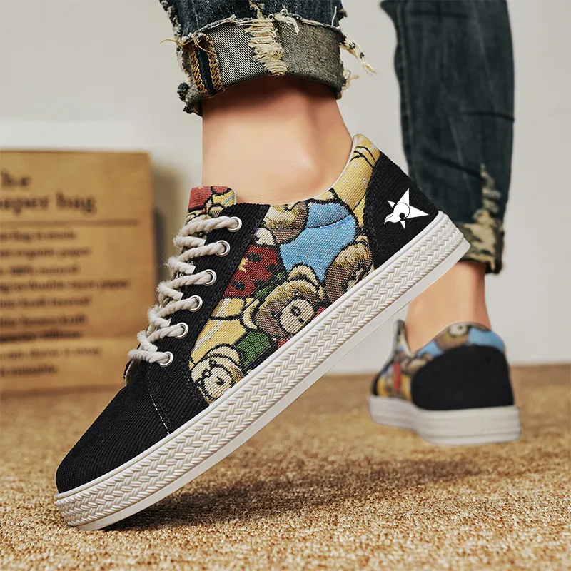 Bookish Star Anti Slip Wear Resistant Low Top Skateboard Shoes Men's-13
