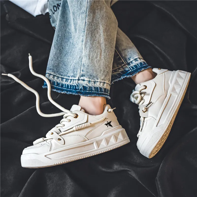 Bookish Star Anti Slip Wear Resistant Low Top Skateboard Shoes Men's-4