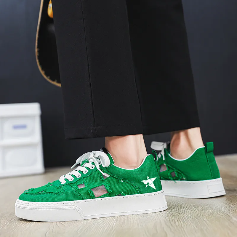 Bookish Star Anti Slip Wear Resistant Low Top Skateboard Shoes Men's-14