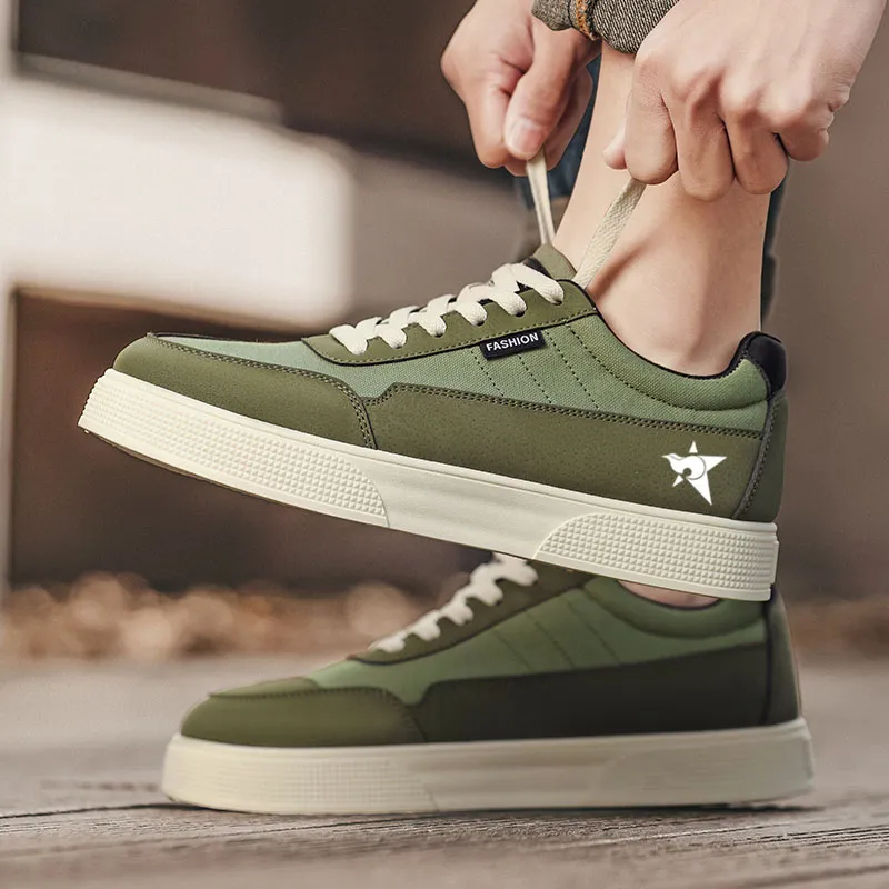 Bookish Star Anti Slip Wear Resistant Low Top Skateboard Shoes Men's-9