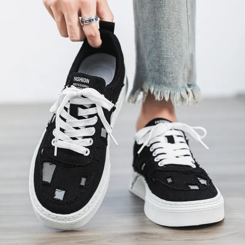 Bookish Star Anti Slip Wear Resistant Low Top Skateboard Shoes Men's-2
