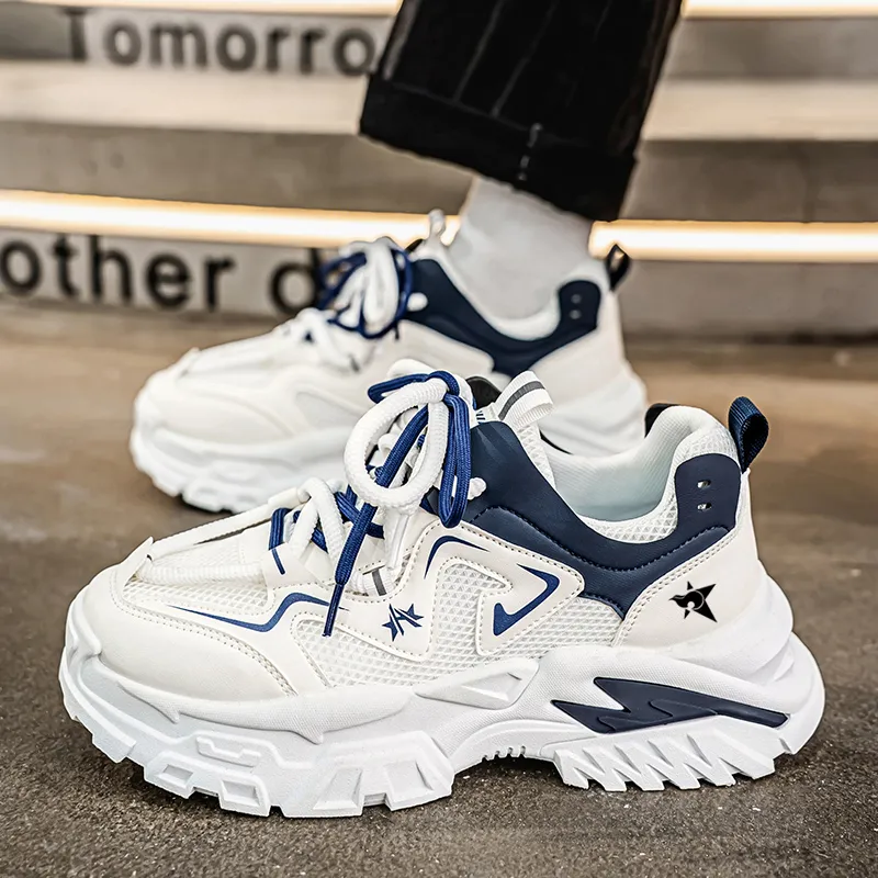 Bookish Star Anti Slip Wear Resistant Low Top Chunky Sneakers Men's-6
