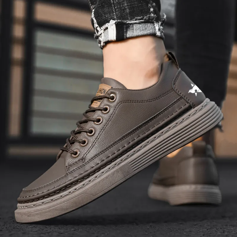 Bookish Star Anti Slip Wear Resistant Low Top Skateboard Shoes Men's-7