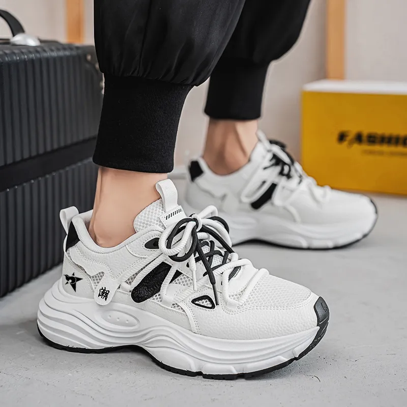 Bookish Star Anti Slip Wear Resistant Low Top Chunky Sneakers Men's-13