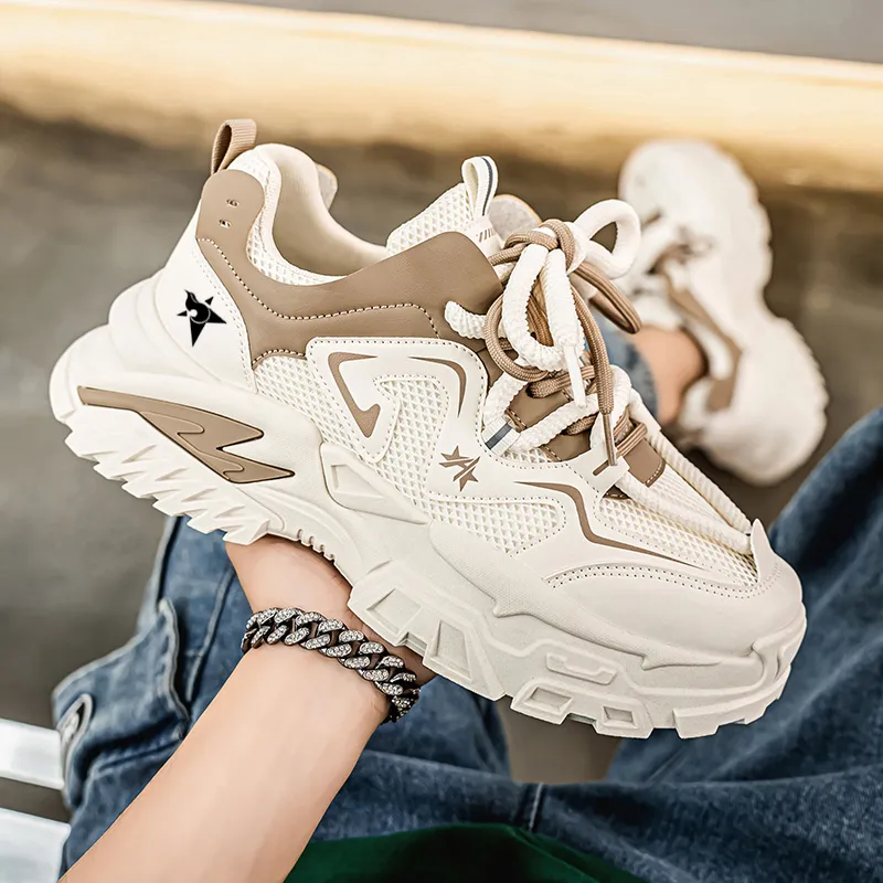 Bookish Star Anti Slip Wear Resistant Low Top Chunky Sneakers Men's-14