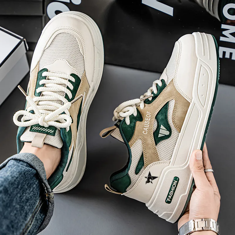 Bookish Star Anti Slip Wear Resistant Low Top Skateboard Shoes Men's-7