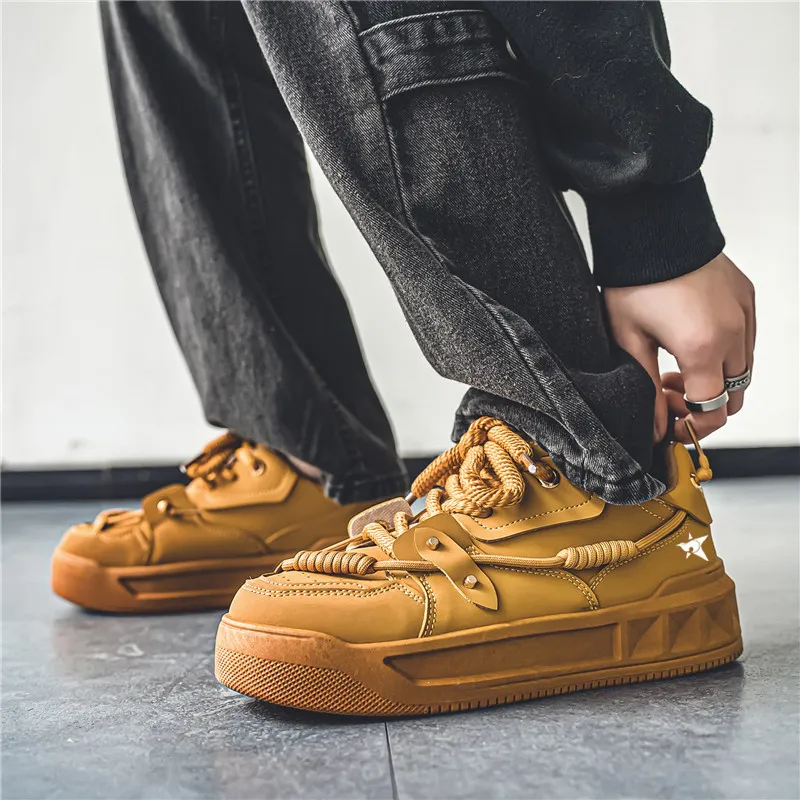 Bookish Star Anti Slip Wear Resistant Low Top Skateboard Shoes Men's-9