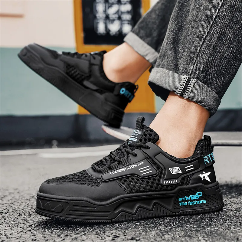 Bookish Star Anti Slip Wear Resistant Low Top Skateboard Shoes Men's-6