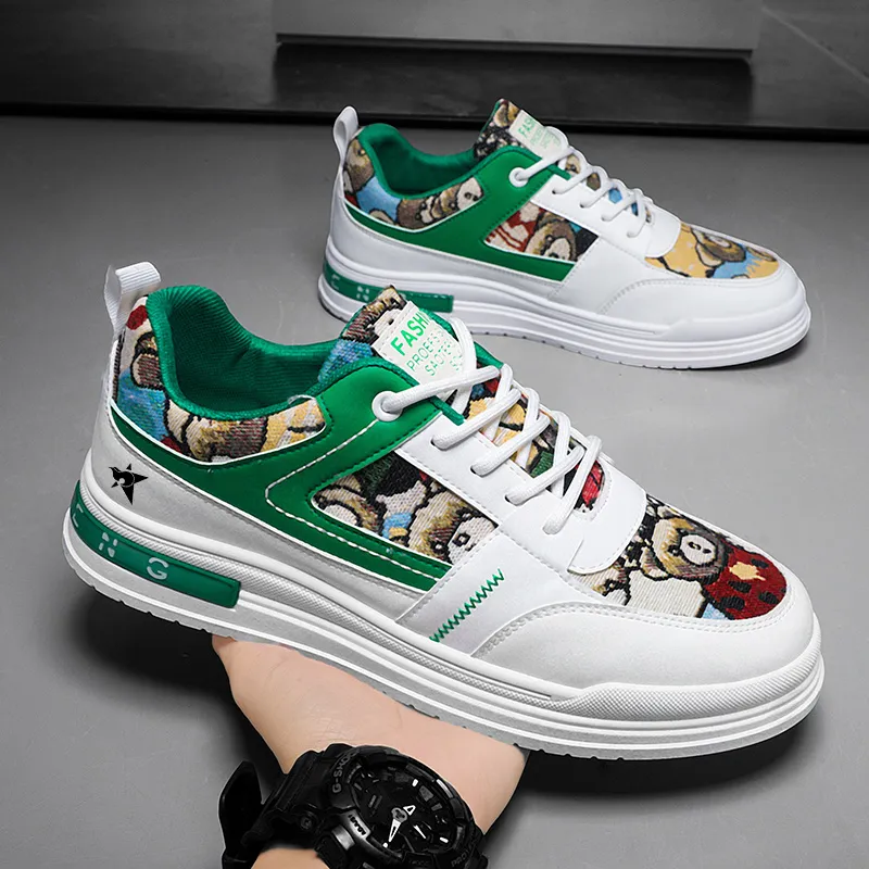 Bookish Star Anti Slip Wear Resistant Low Top Skateboard Shoes Men's-2