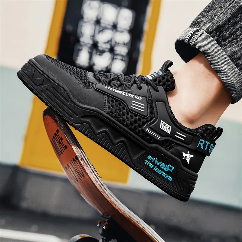 Bookish Star Anti Slip Wear Resistant Low Top Skateboard Shoes Men's-5