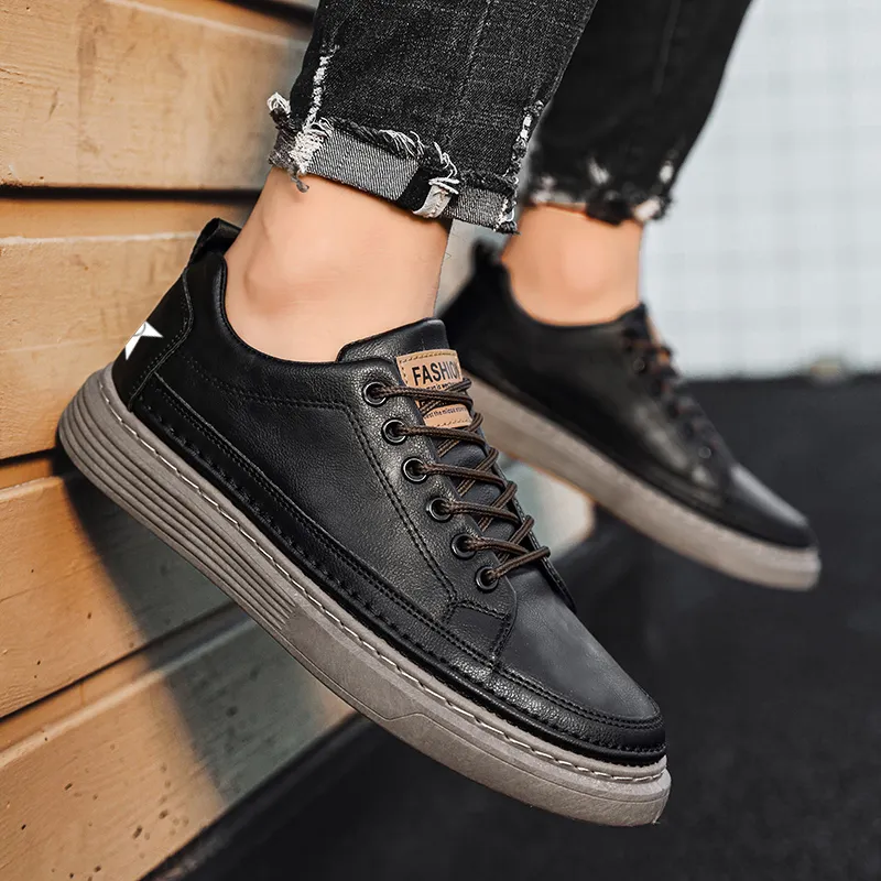 Bookish Star Anti Slip Wear Resistant Low Top Skateboard Shoes Men's-4