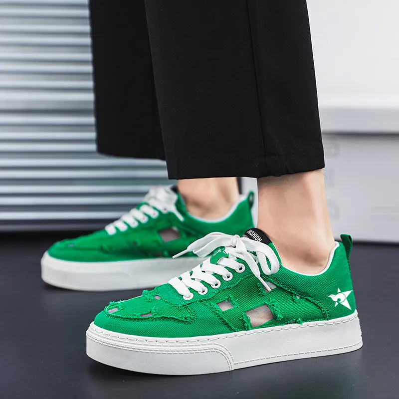 Bookish Star Anti Slip Wear Resistant Low Top Skateboard Shoes Men's-13