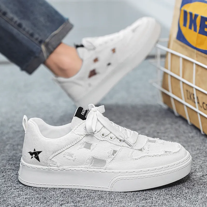 Bookish Star Anti Slip Wear Resistant Low Top Skateboard Shoes Men's-6