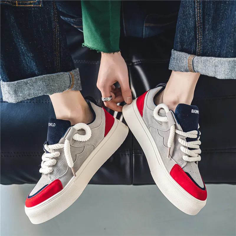 Bookish Star Anti Slip Wear Resistant Low Top Skateboard Shoes Men's-7