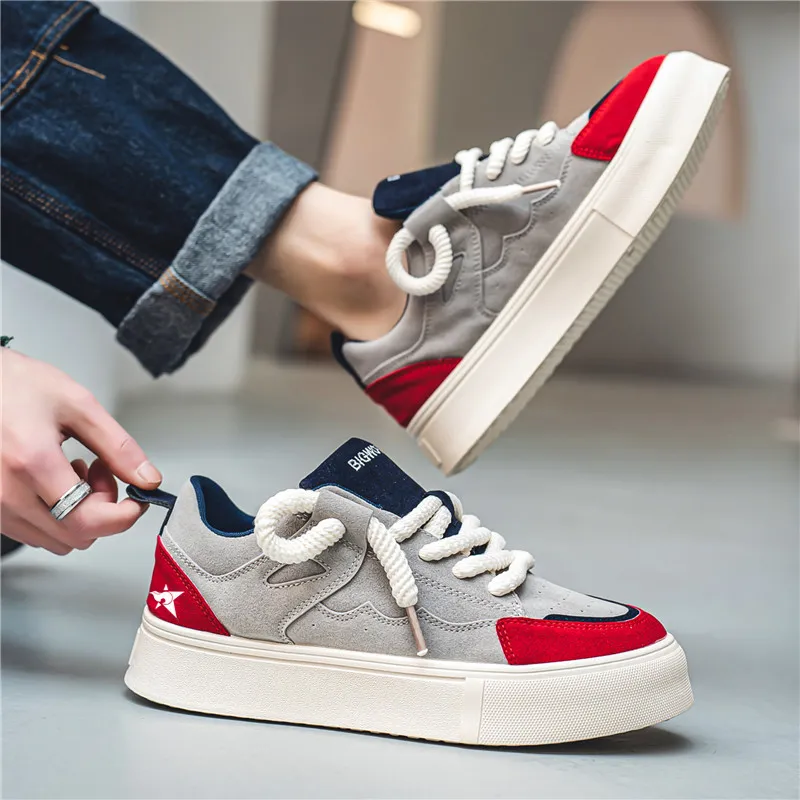Bookish Star Anti Slip Wear Resistant Low Top Skateboard Shoes Men's-6