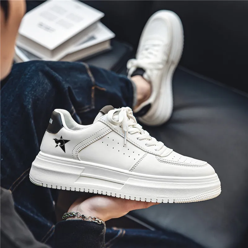 Bookish Star Anti Slip Wear Resistant Low Top Skateboard Shoes Men's-4