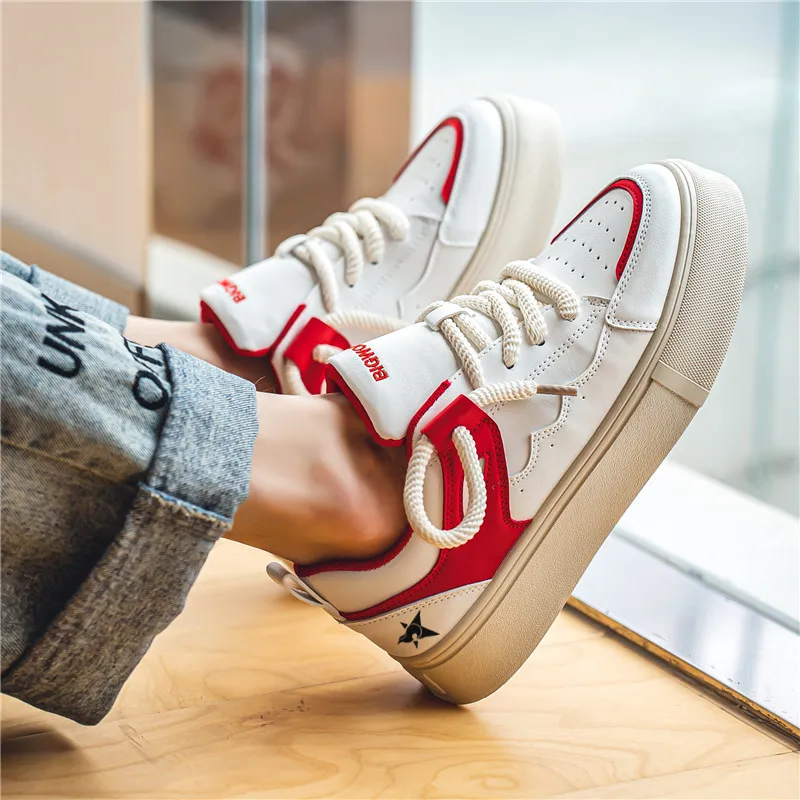 Bookish Star Anti Slip Wear Resistant Low Top Skateboard Shoes Men's-13